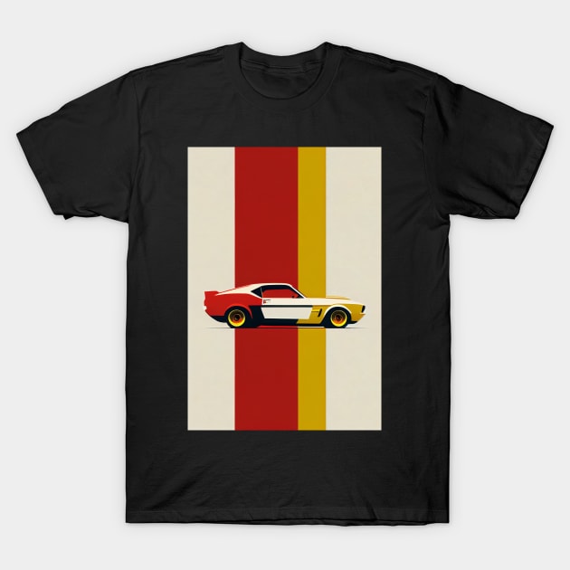 Minimalist Bauhaus Mustang T-Shirt by Legendary T-Shirts